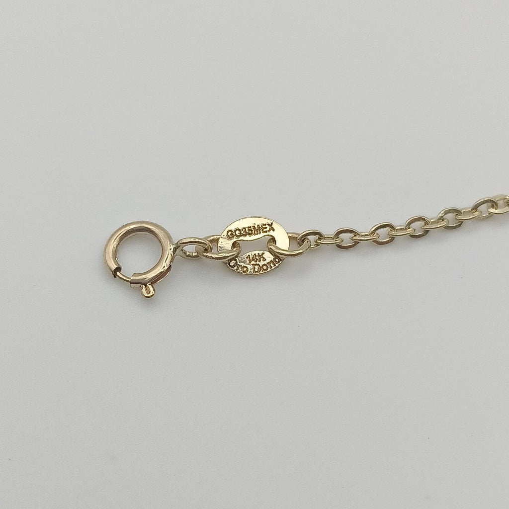 PULSERA TEJIDO ESPECIAL FIG FLORES 14K 18 CM 2 GR (NUEVO)
