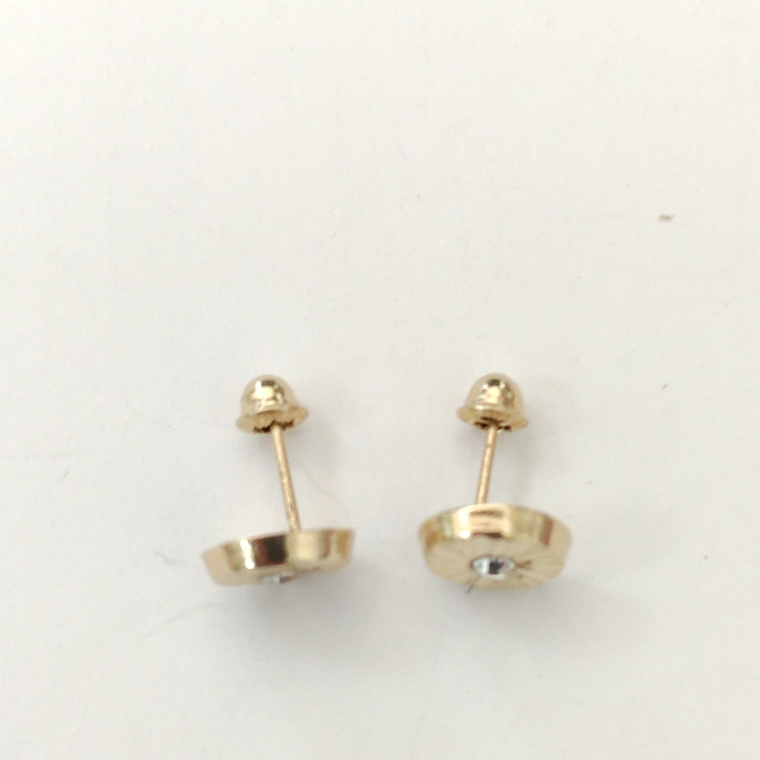 BROQUELES BROQUEL FIG BOTON C CIRCONIA 14K 0.2916 GR (NUEVO)
