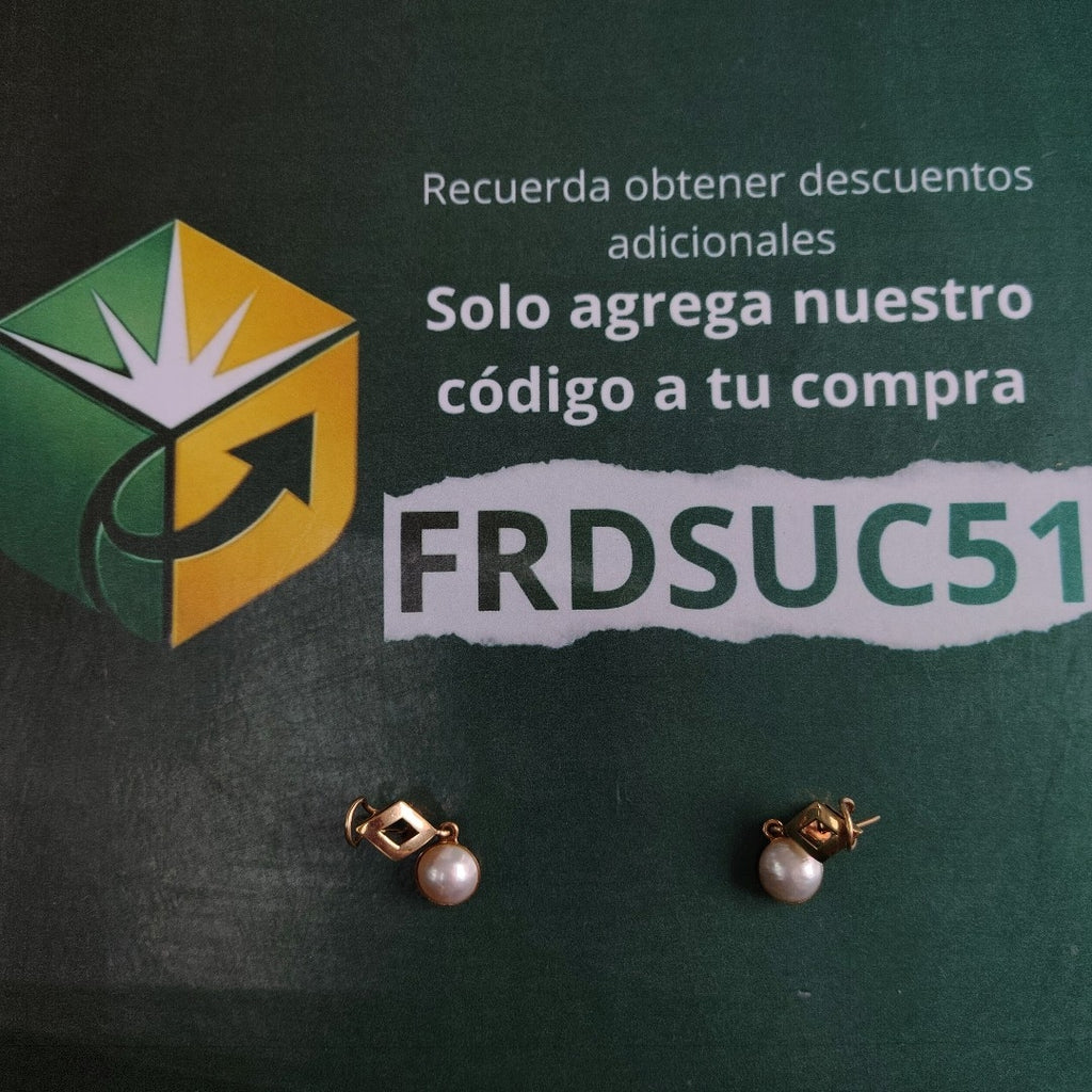 ARETES PAR ORO 14 K 6.1 GRMS (SEMINUEVO)