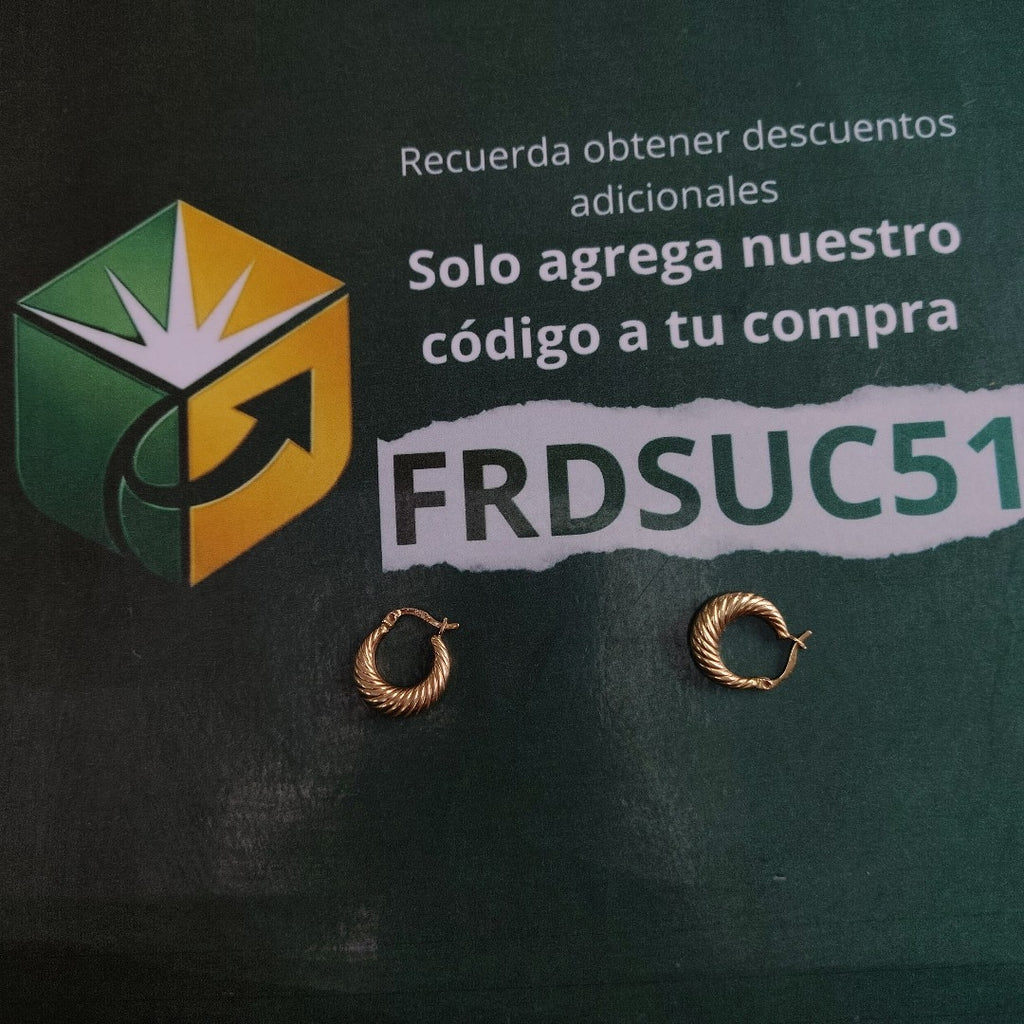 ARRACADAS PAR ORO 14 K 2.2 GRMS (SEMINUEVO)