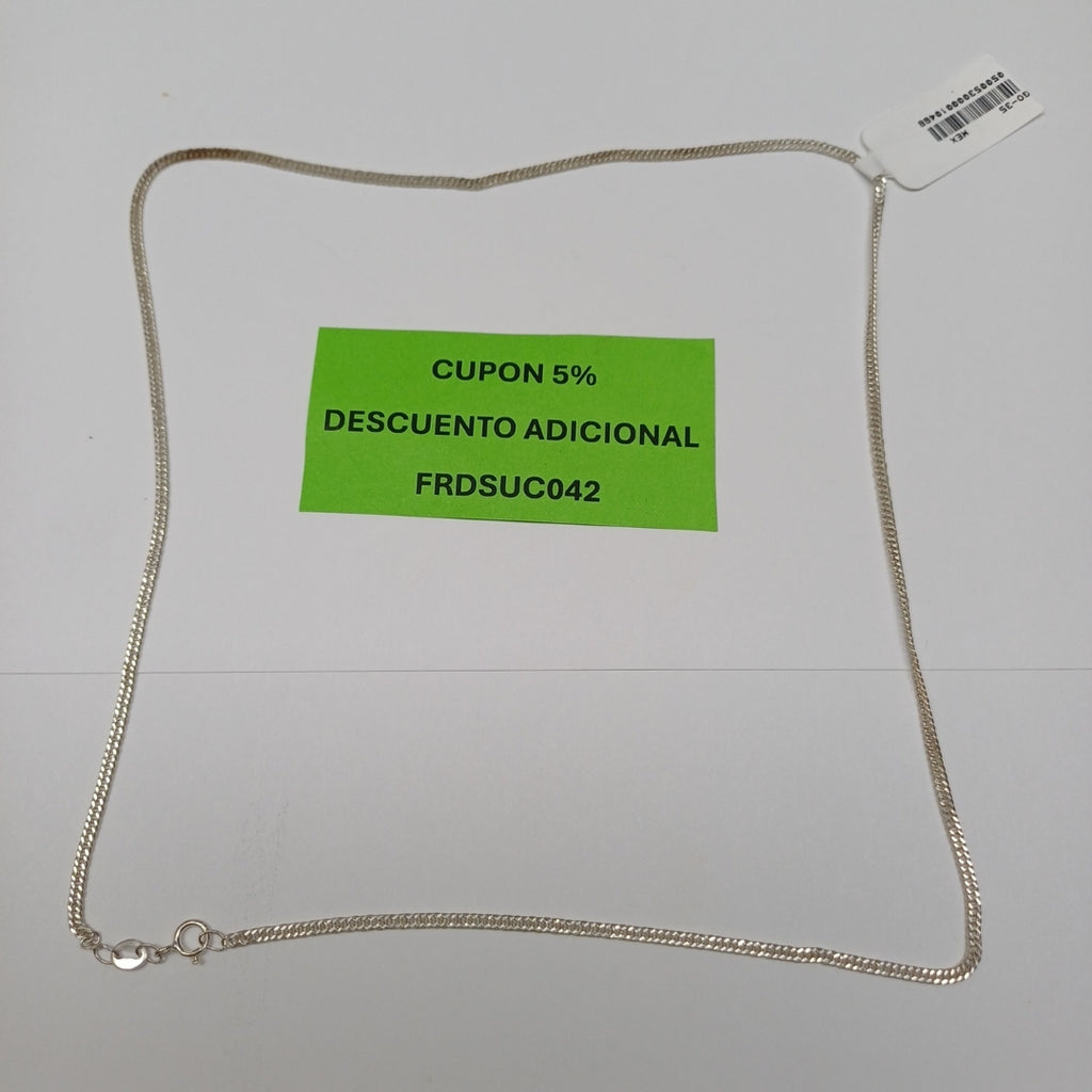CADENA BARBADA PLATA .925 50 CM 4.22 GR (NUEVO)