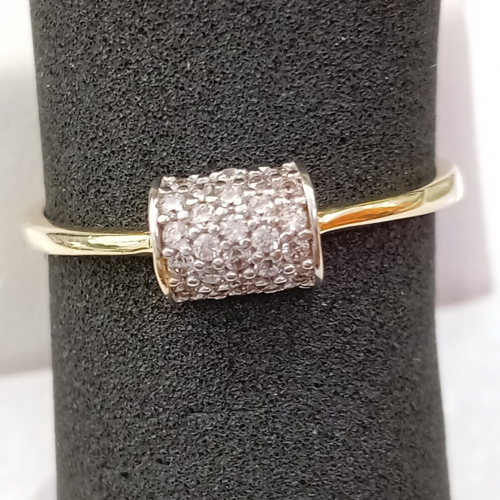 ANILLO ANILLITO C CIRCONIAS 14K 7 TALLA 1.4 GR (NUEVO)