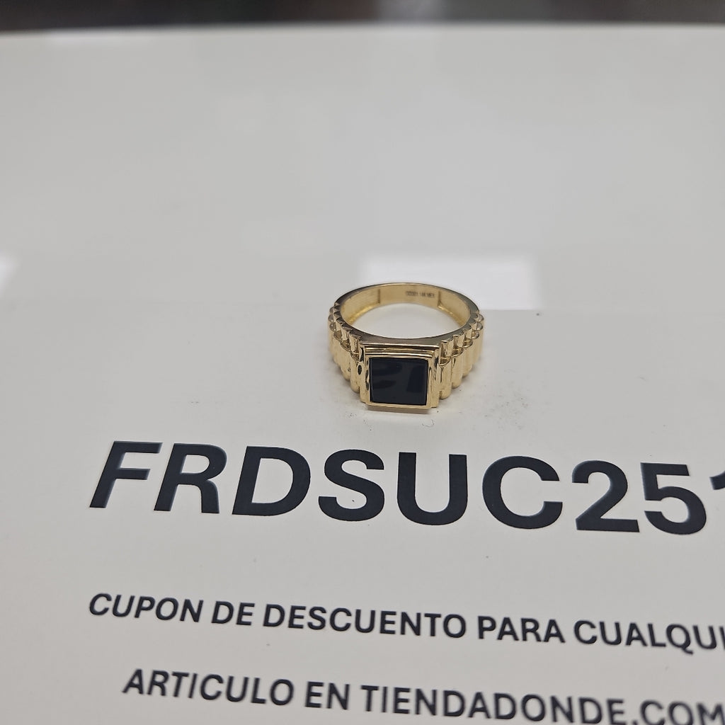 ANILLO C ONIX 14K 9.5 TALLA 8.5 GR (NUEVO)