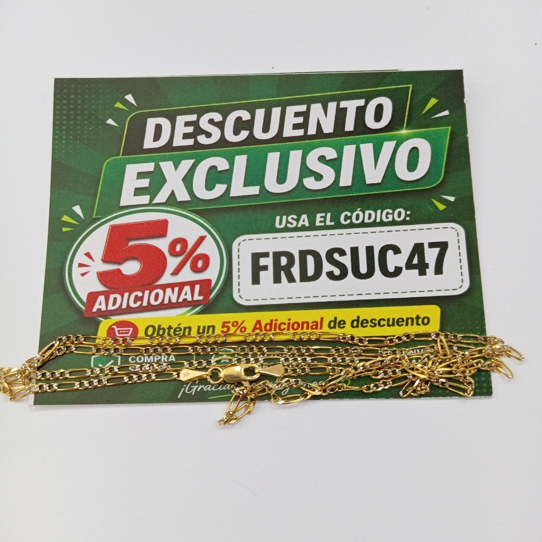 CADENA 3X1 14K 60 CM 3.9 GR (NUEVO)