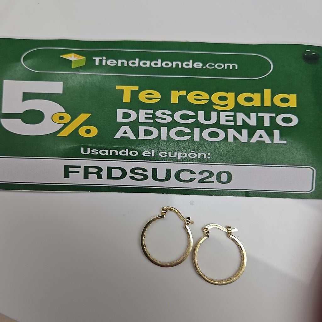 ARETES TEJIDO ARRACADAS TIPO GRECAS 14K 2.1 GR (NUEVO)