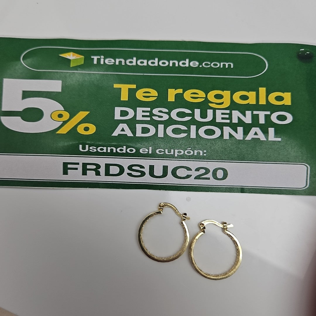ARETES TEJIDO ARRACADAS TIPO GRECAS 14K 2.1 GR (NUEVO)