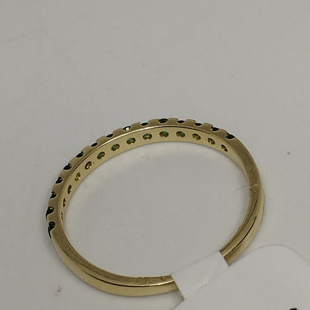 ANILLO ANILLITO MEDIA CHURUMBELA C PDRAS COLOR VERDE 14K 8 TALLA 1.6 GR (NUEVO)
