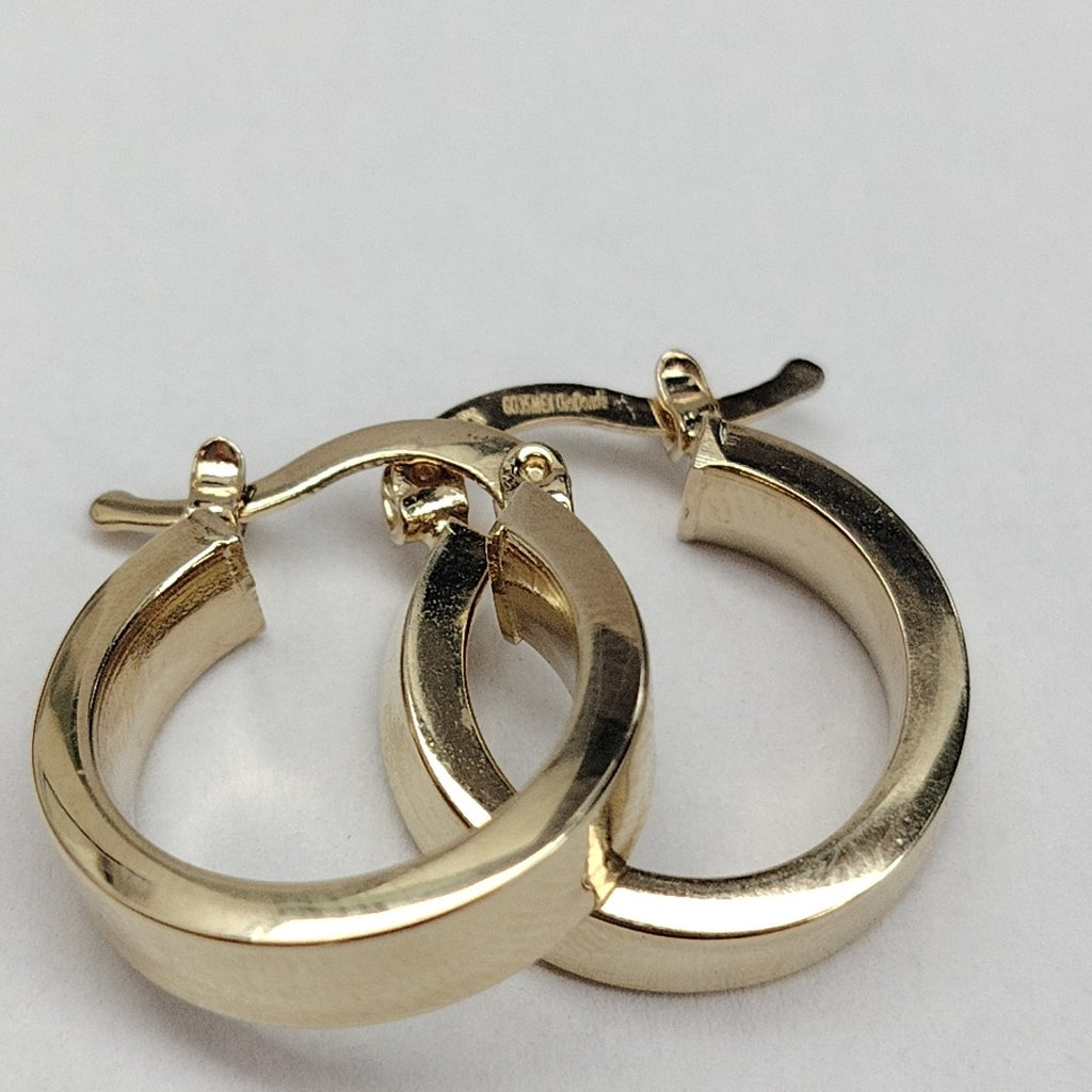 ARETES ARRACADA LISA 14K 2.1 GR (NUEVO)