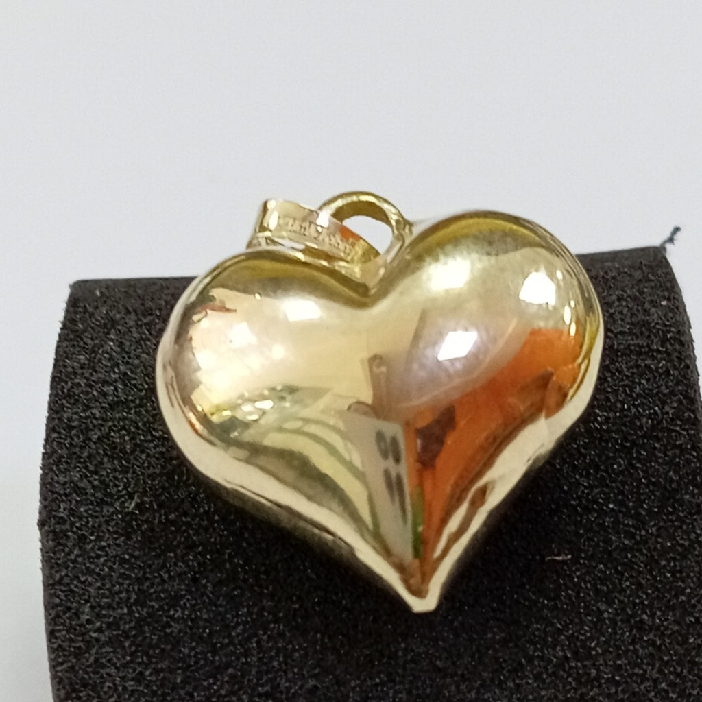 DIJE TEJIDO CORAZON LISO 14K 1.5 GR (NUEVO)