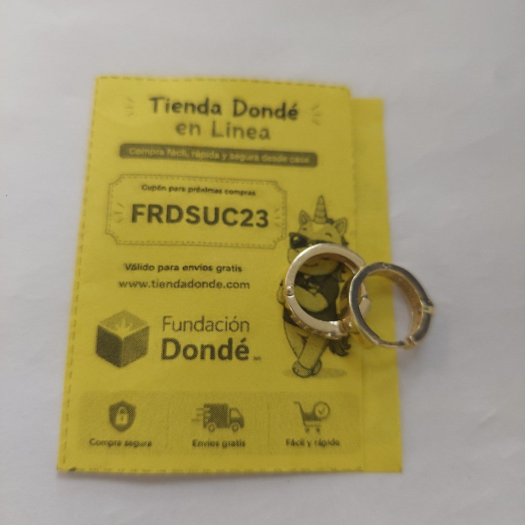 ARETES ARRACADAS C CIRCONIAS 10K 2.6 GR (NUEVO)