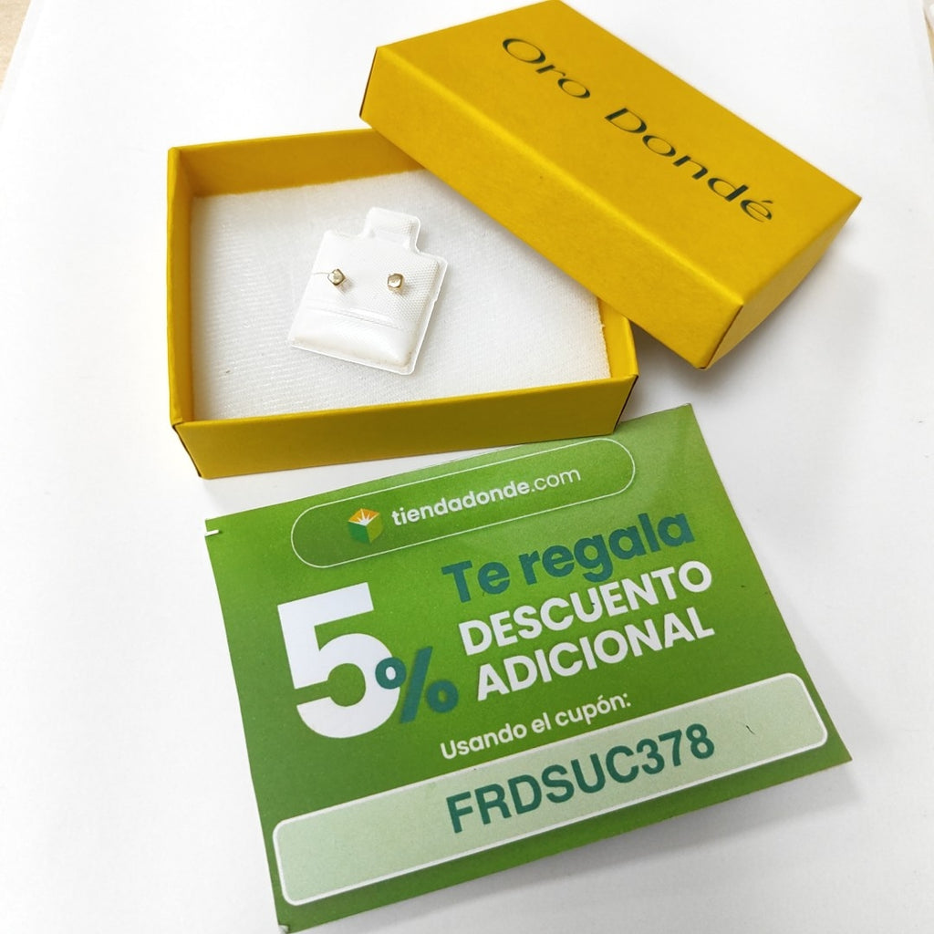 BROQUELES BROQUEL FIG CUBO 14K 0.203 GR (NUEVO)