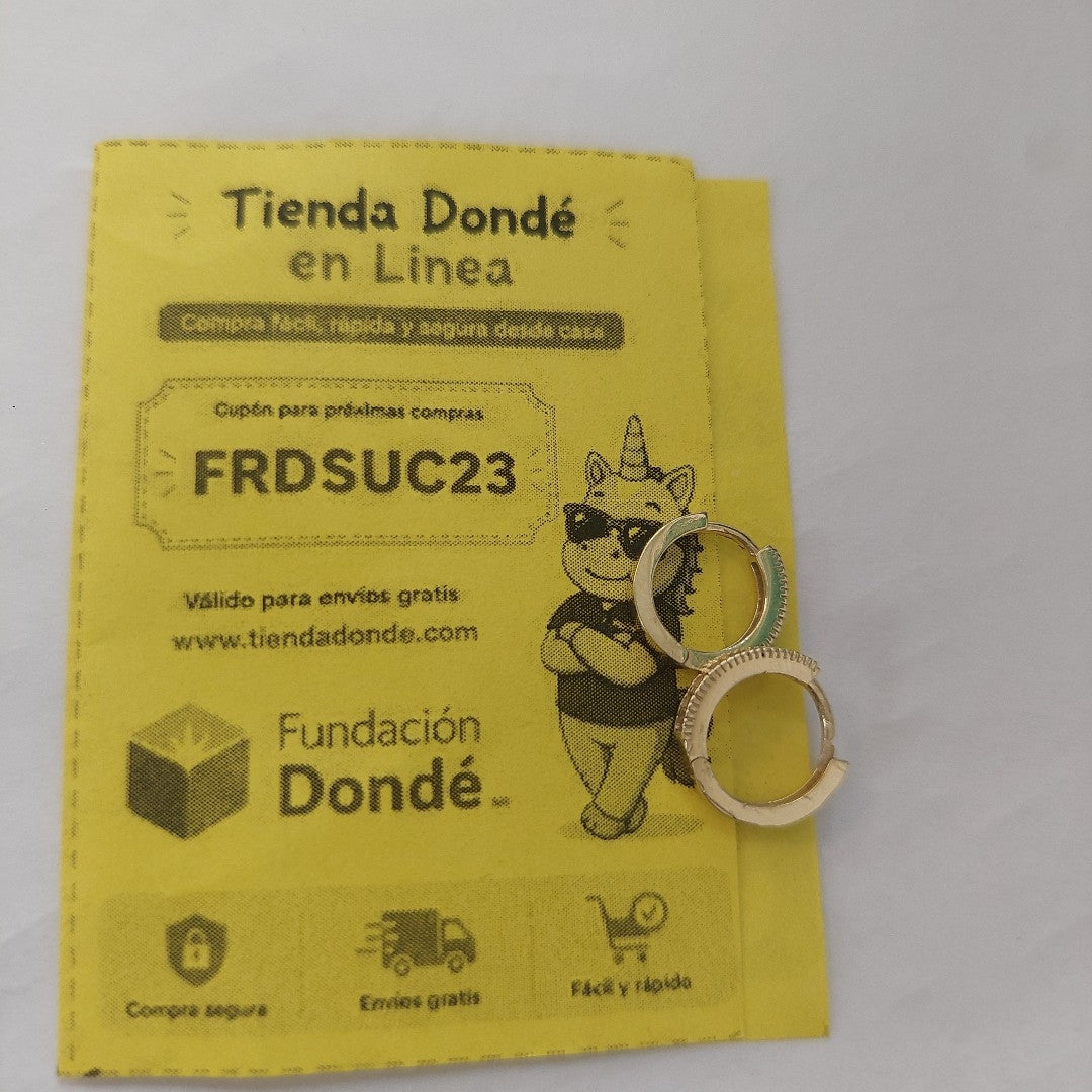 ARETES ARRACADAS CON CIRCONIAS 10K 1.2 GR (NUEVO)