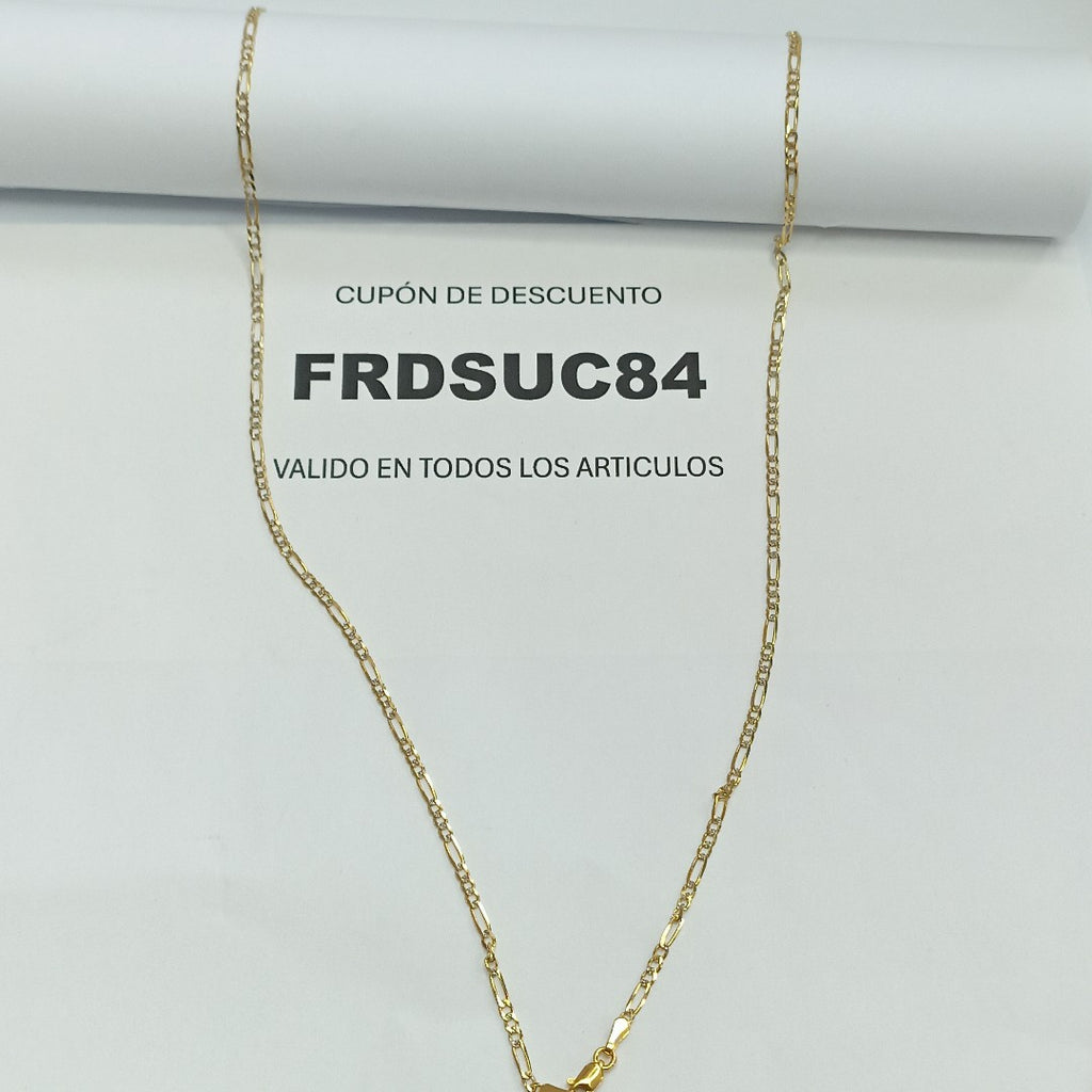 CADENA 3X1 DIAMANTADA 14K 60 CM 5 GR (NUEVO)