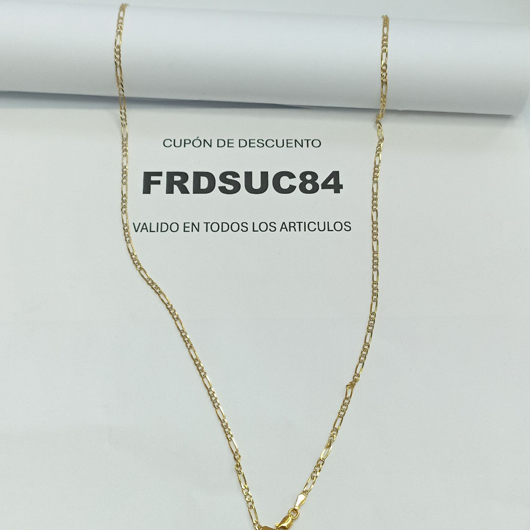CADENA 3X1 DIAMANTADA 14K 60 CM 5 GR (NUEVO)