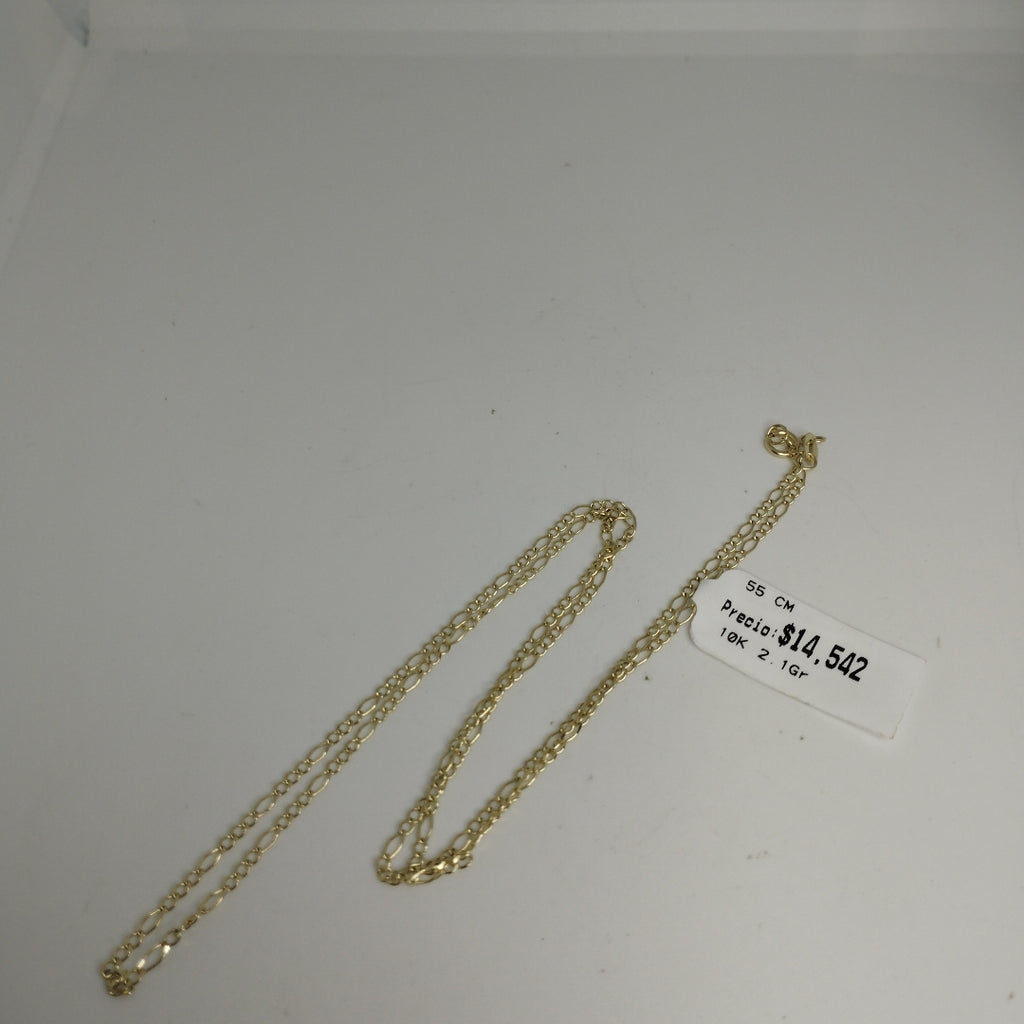 CADENAS TEJIDO 3X1 ORO 10K 55 CM 2.1 GR (NUEVO)