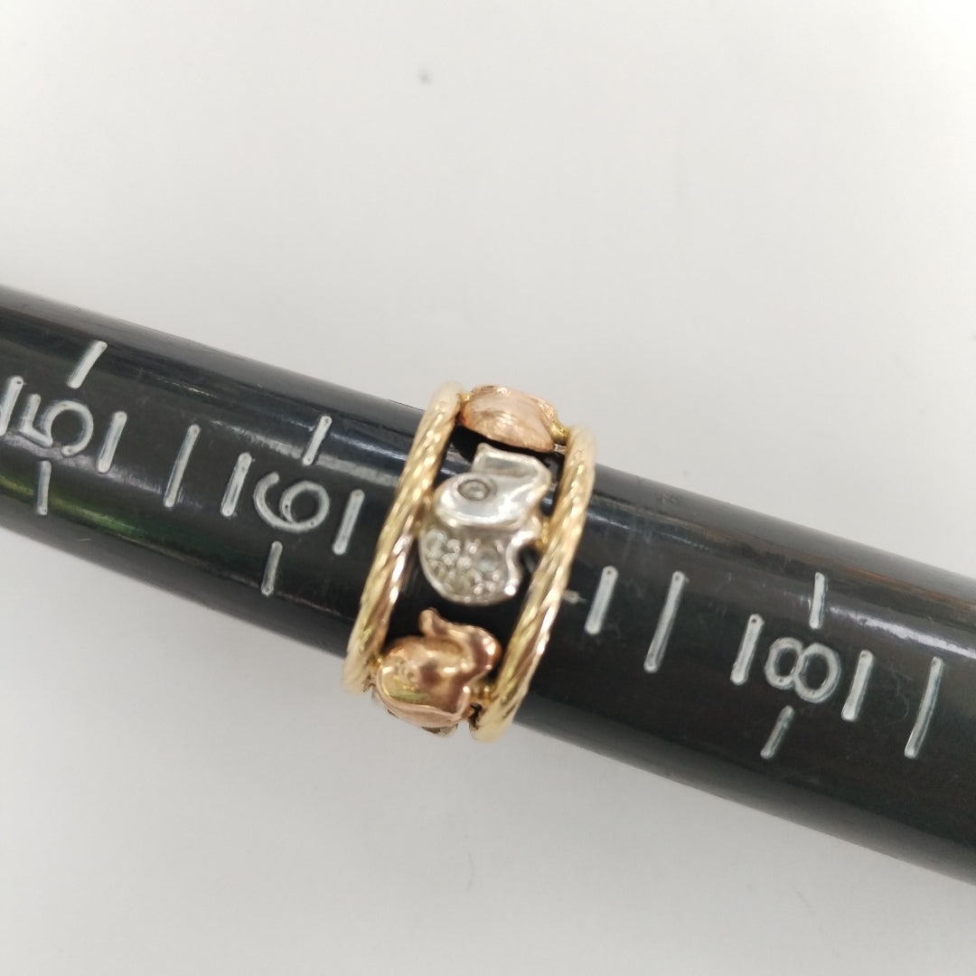 ANILLO ORO, ORO COMBINADO 10 K 4.6 GRMS (SEMINUEVO)