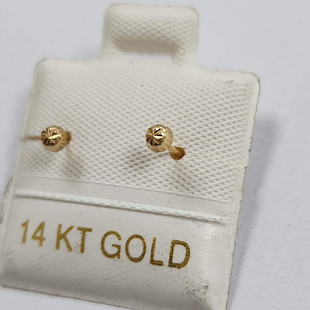 BROQUELES ORO 14K 1 (NUEVO)