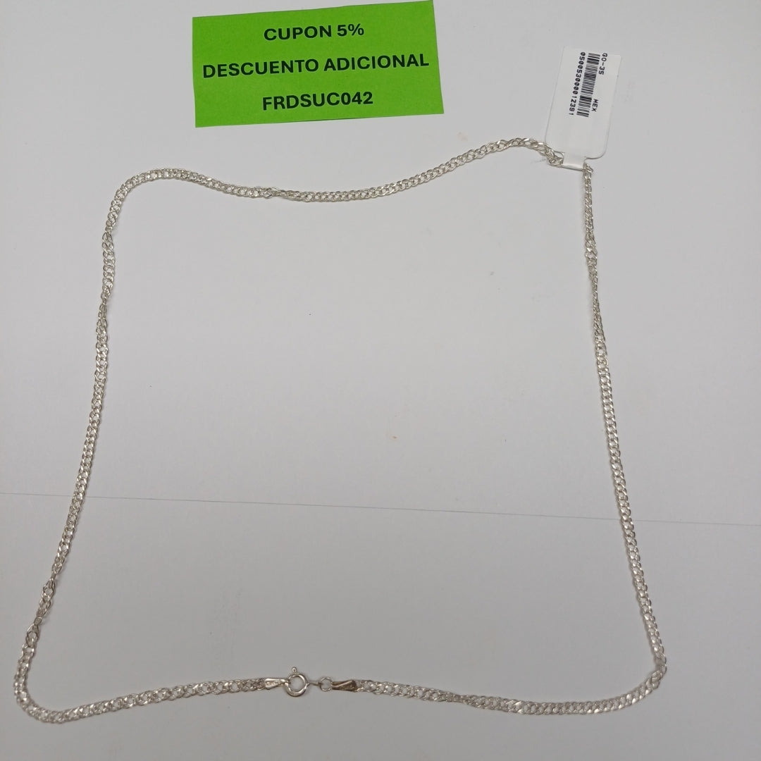 CADENA DOBLE ESLABON PLATA .925 50 CM 3.83 GR (NUEVO)