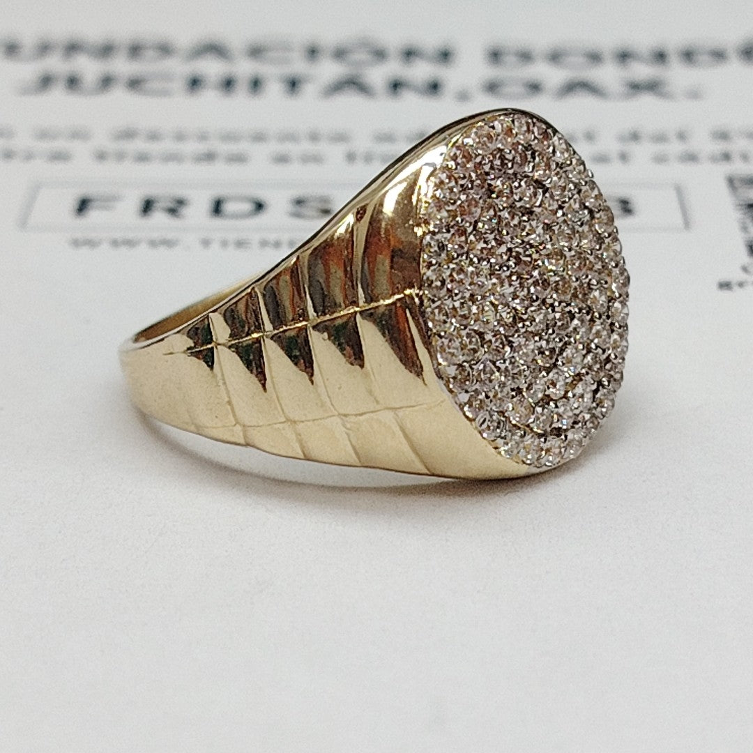 ANILLO C CIRCONIAS 14K 11 TALLA 7.3 GR (NUEVO)