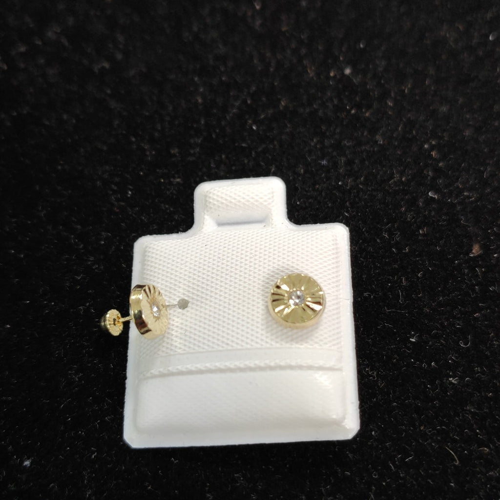 BROQUELES BROQUEL FIG BOTON C CIRCONIA 14K 0.2916 GR (NUEVO)