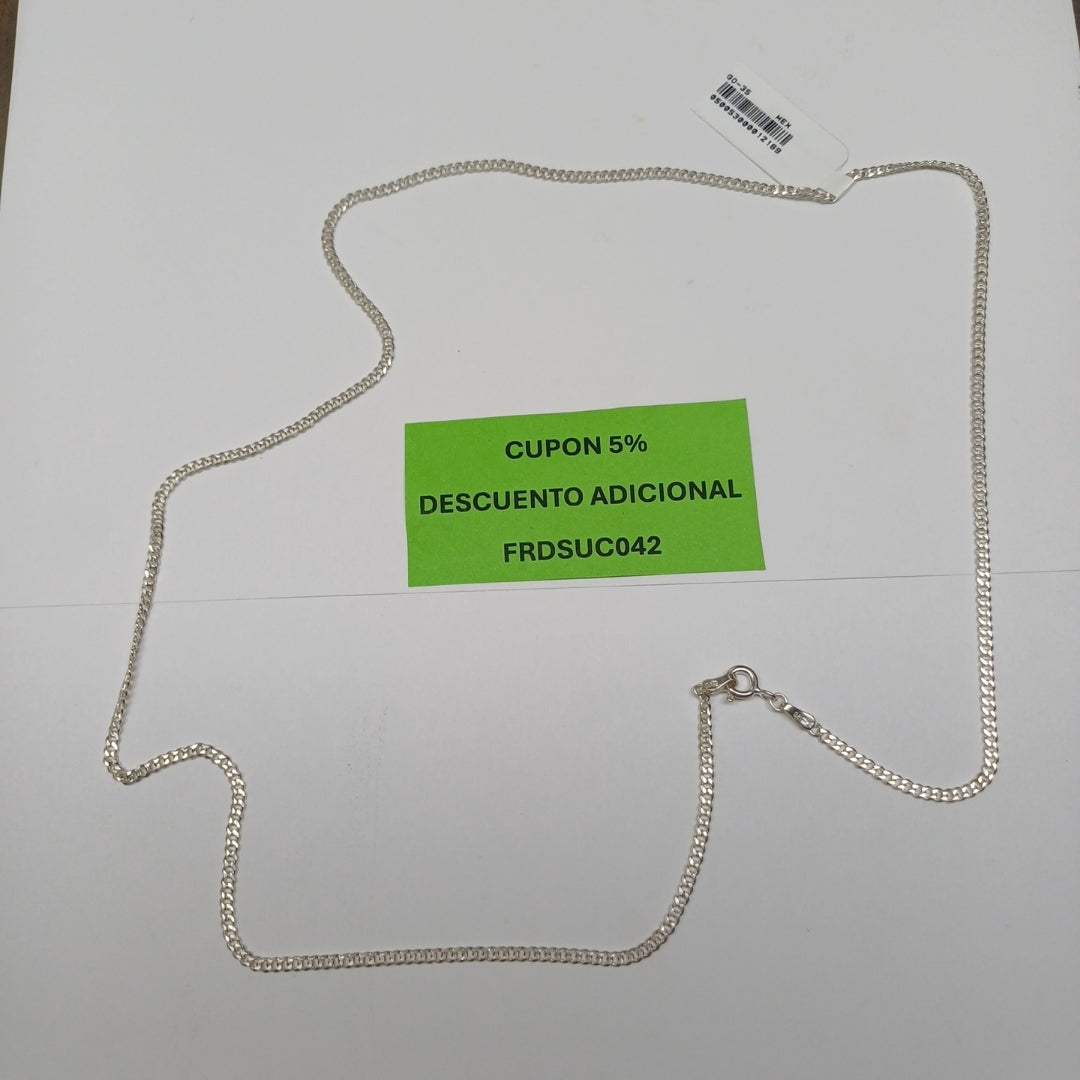 CADENA BARBADA PLATA .925 60 CM 6.53 GR (NUEVO)