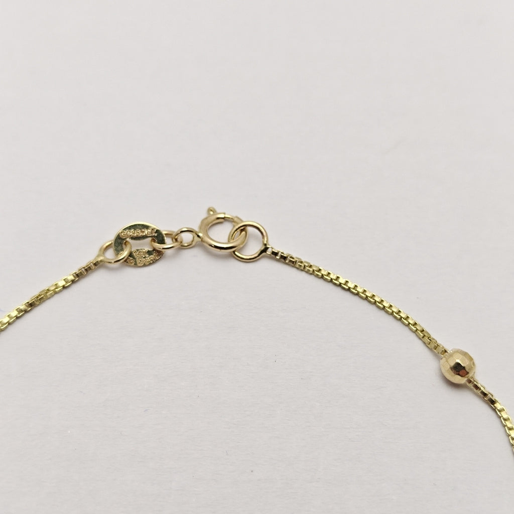 PULSERA ESPECIAL CON BOLITAS 14K 18 CM 1.4 GR (NUEVO)