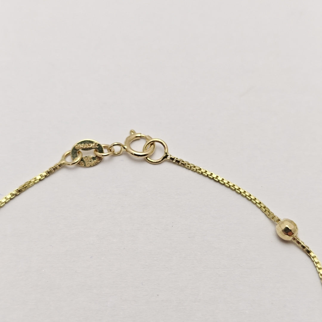 PULSERA ESPECIAL CON BOLITAS 14K 18 CM 1.4 GR (NUEVO)
