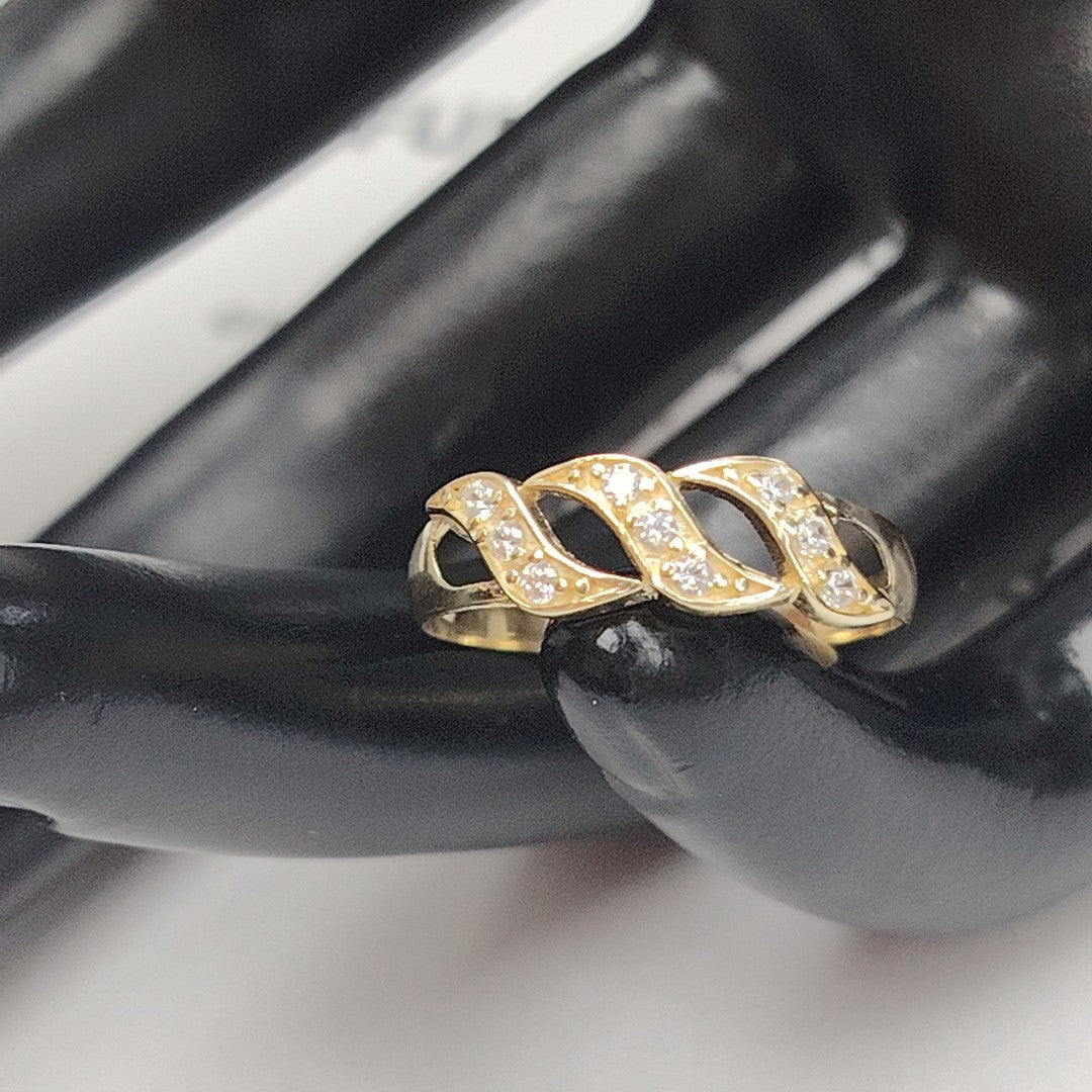 ANILLOS CON CIRCONIAS 14K TALLA 8 1.4 GR (NUEVO)