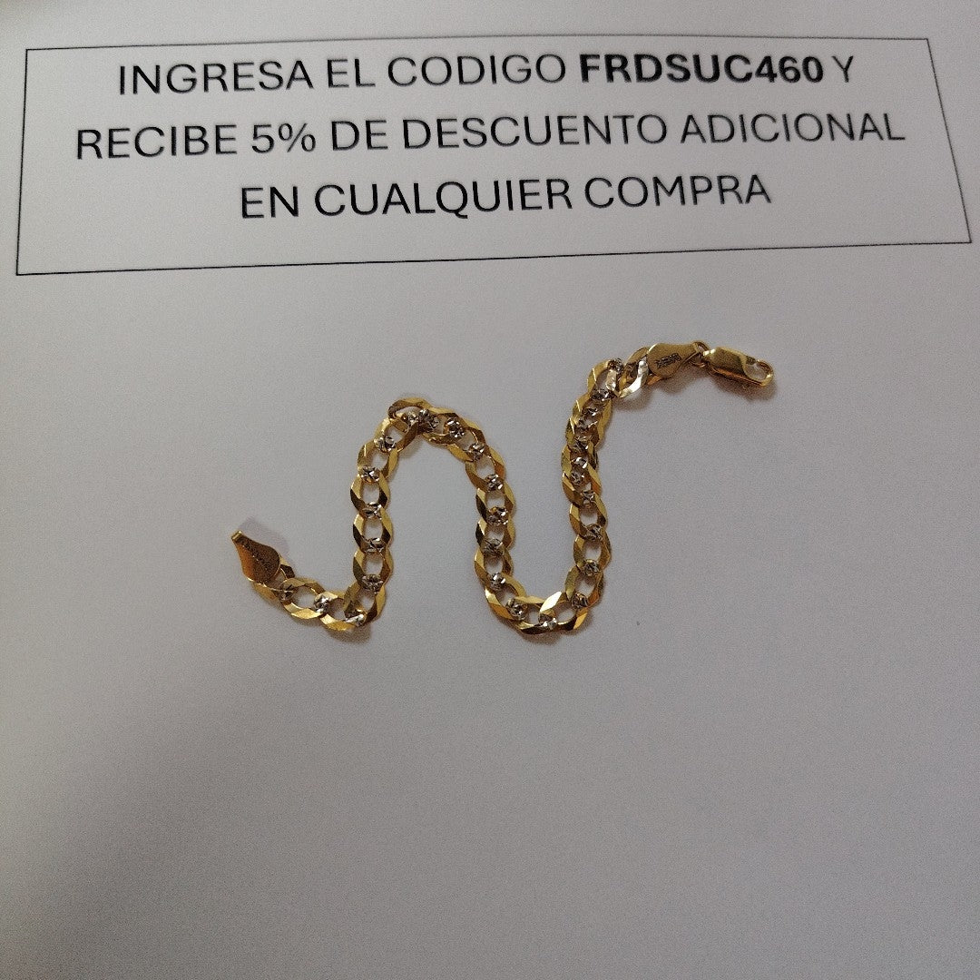 PULSERA BARBADA 14K 21 CM 5.6 GR (NUEVO)