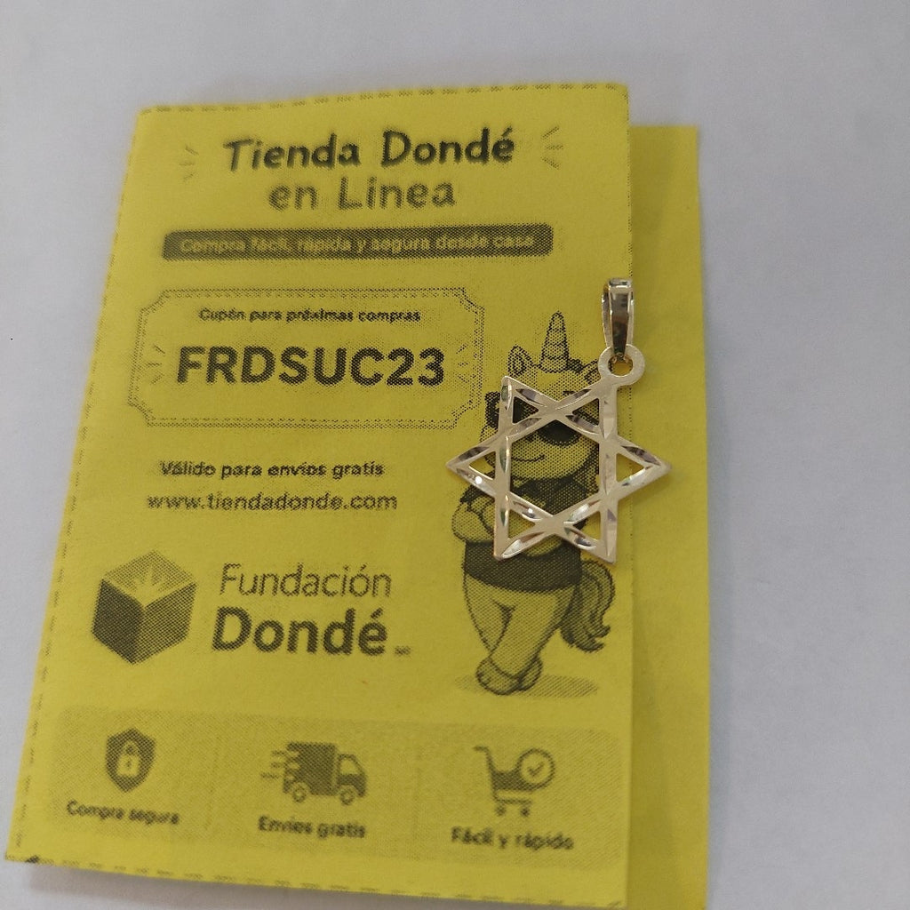 DIJE TEJIDO ESTRELLA DE DAVID 14K 0.5 GR (NUEVO)