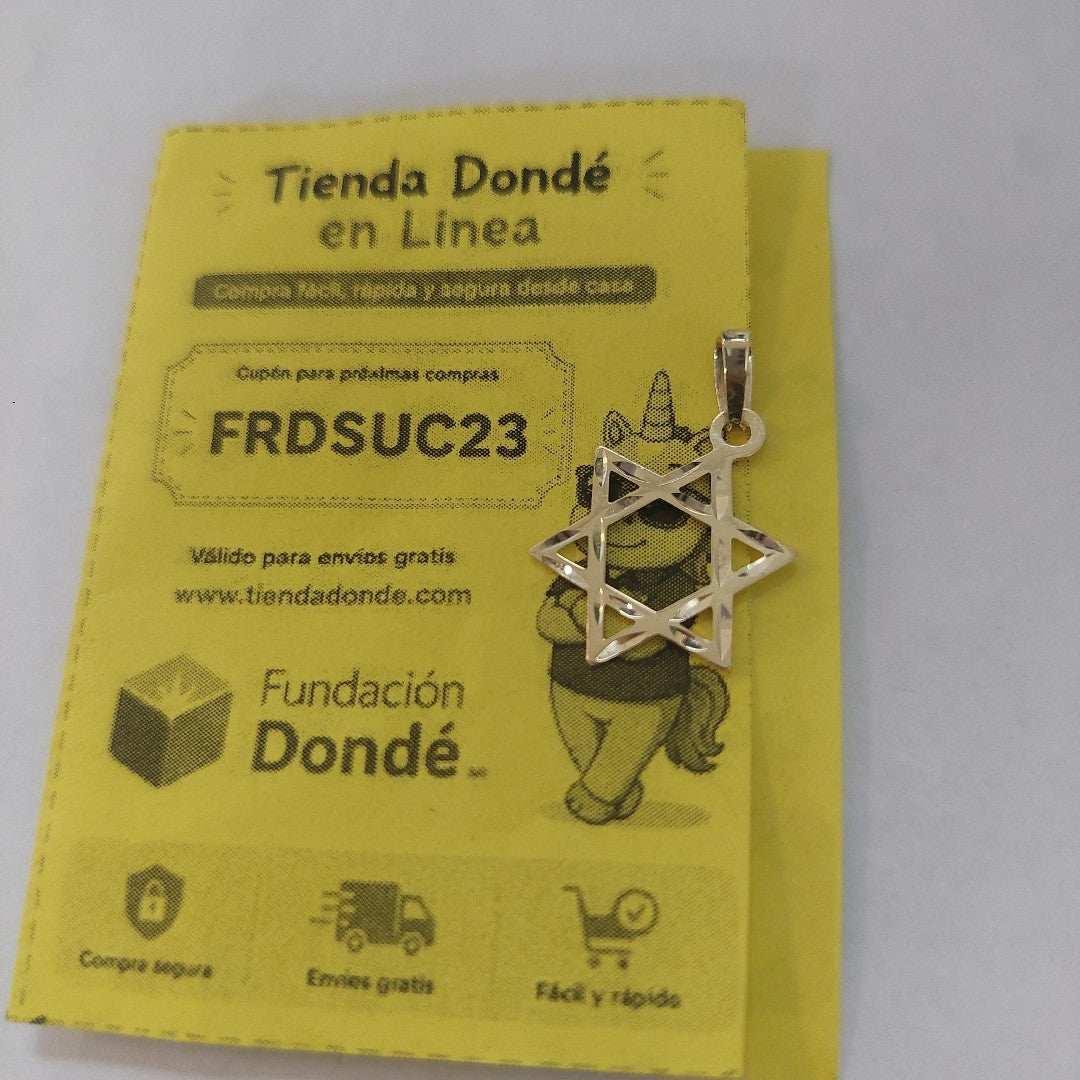 DIJE TEJIDO ESTRELLA DE DAVID 14K 0.5 GR (NUEVO)