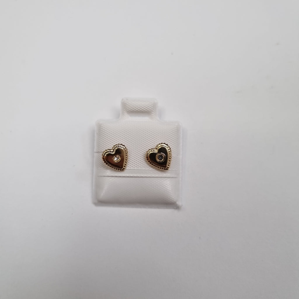 BROQUELES BROQUEL FIG CORAZON C CIRCONIA 14K 0.2614 GR (NUEVO)