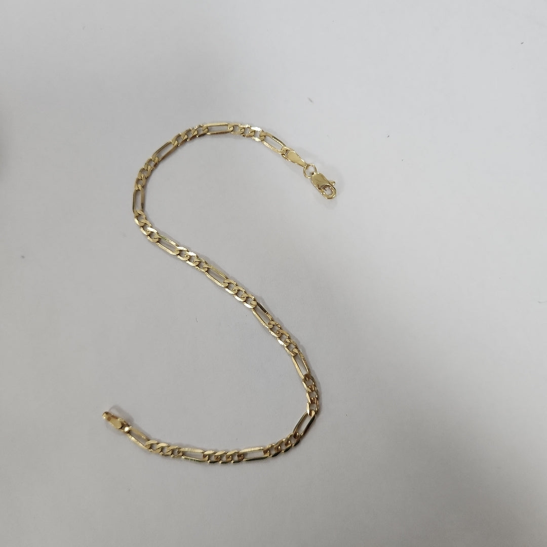 PULSERA TEJIDO 3X1 14K 21 CM 3 GR (NUEVO)