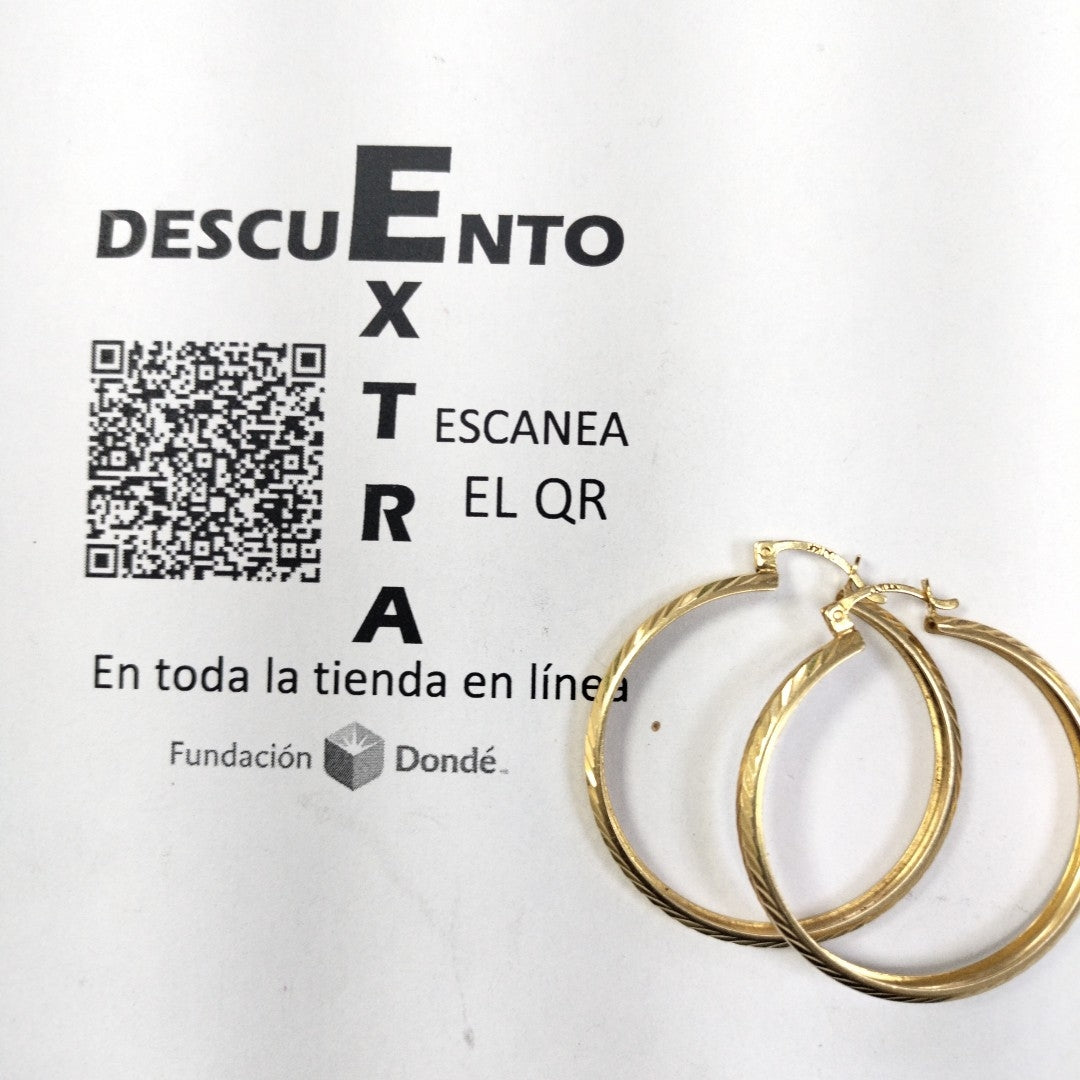 ARRACADAS PAR ORO 14 K 5.6 GRMS (SEMINUEVO)
