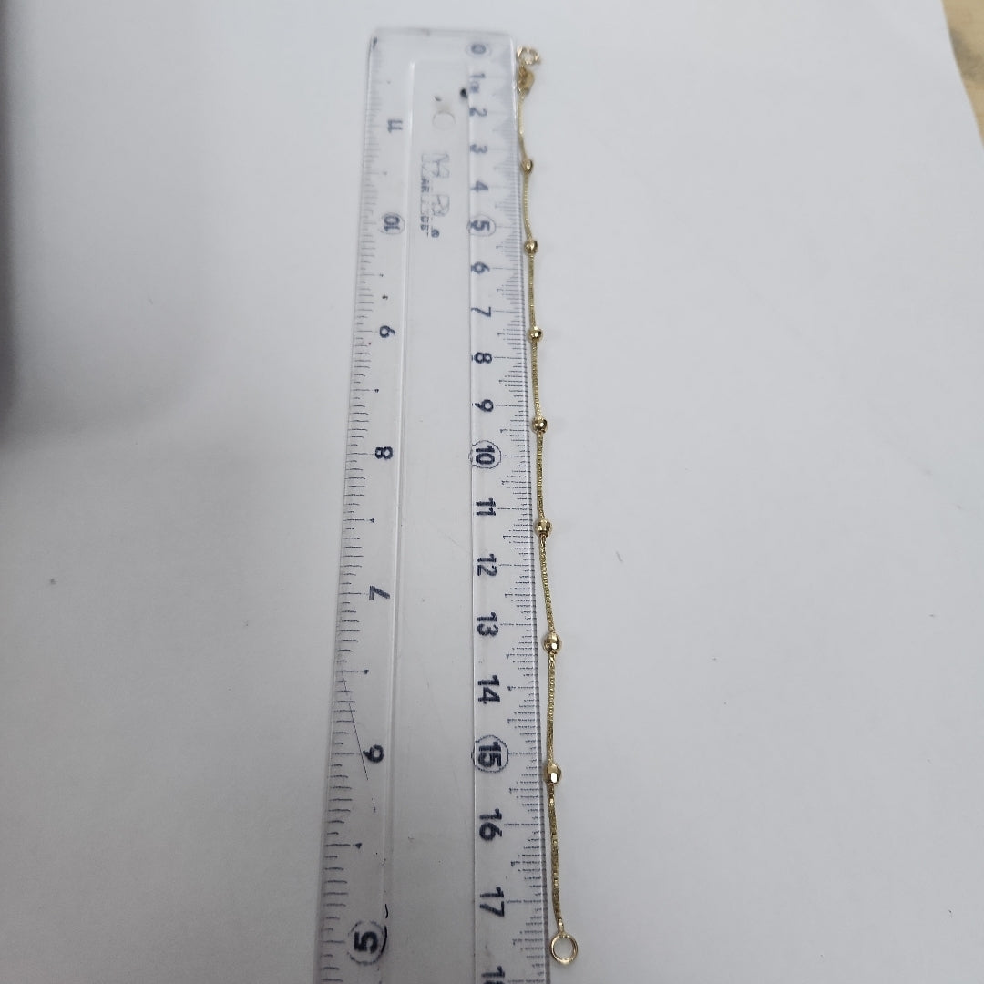 PULSERA ESPECIAL CON BOLITAS 14K 18 CM 1.4 GR (NUEVO)
