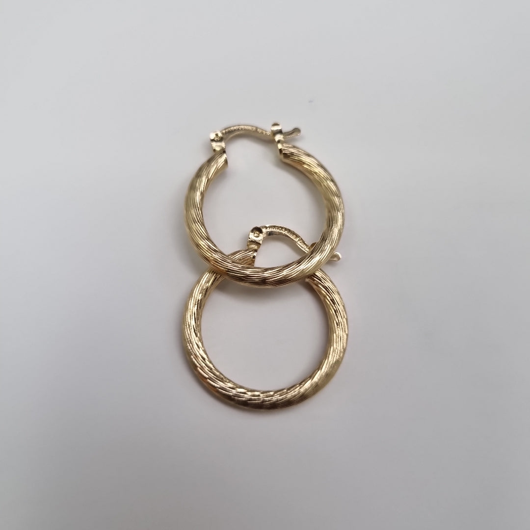 ARETES TEJIDO ARRACADAS ASTRIADAS 14K 2.7 GR (NUEVO)