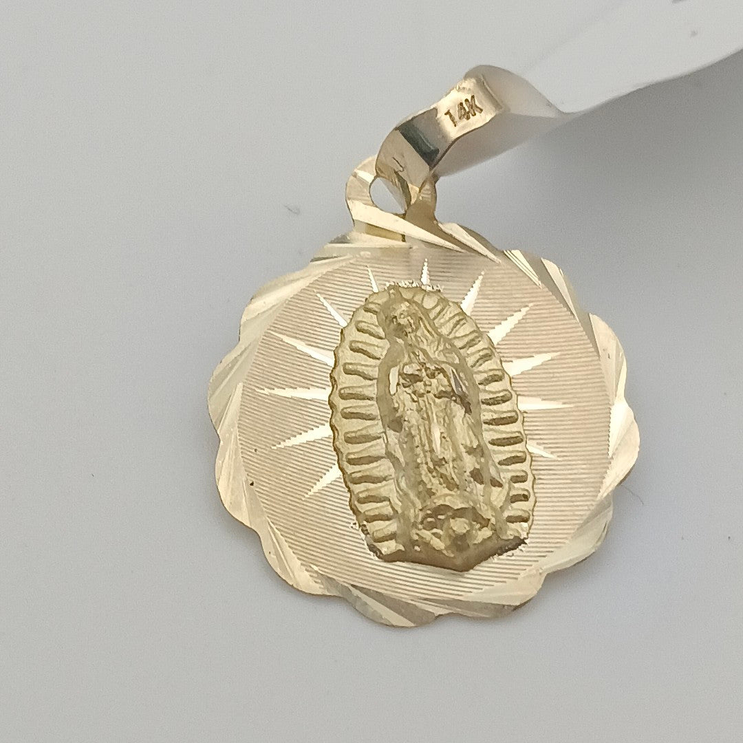 DIJE MEDALLA RELIGIOSA 14K 0.8 GR (NUEVO)