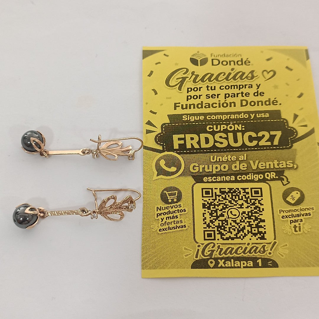 ARETES PAR ORO 10 K 5.2 GRMS (SEMINUEVO)