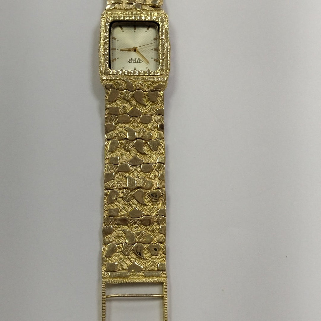 RELOJ CAJA ACERO PULSO ORO ORO 10 K 58.9 GRMS (SEMINUEVO)