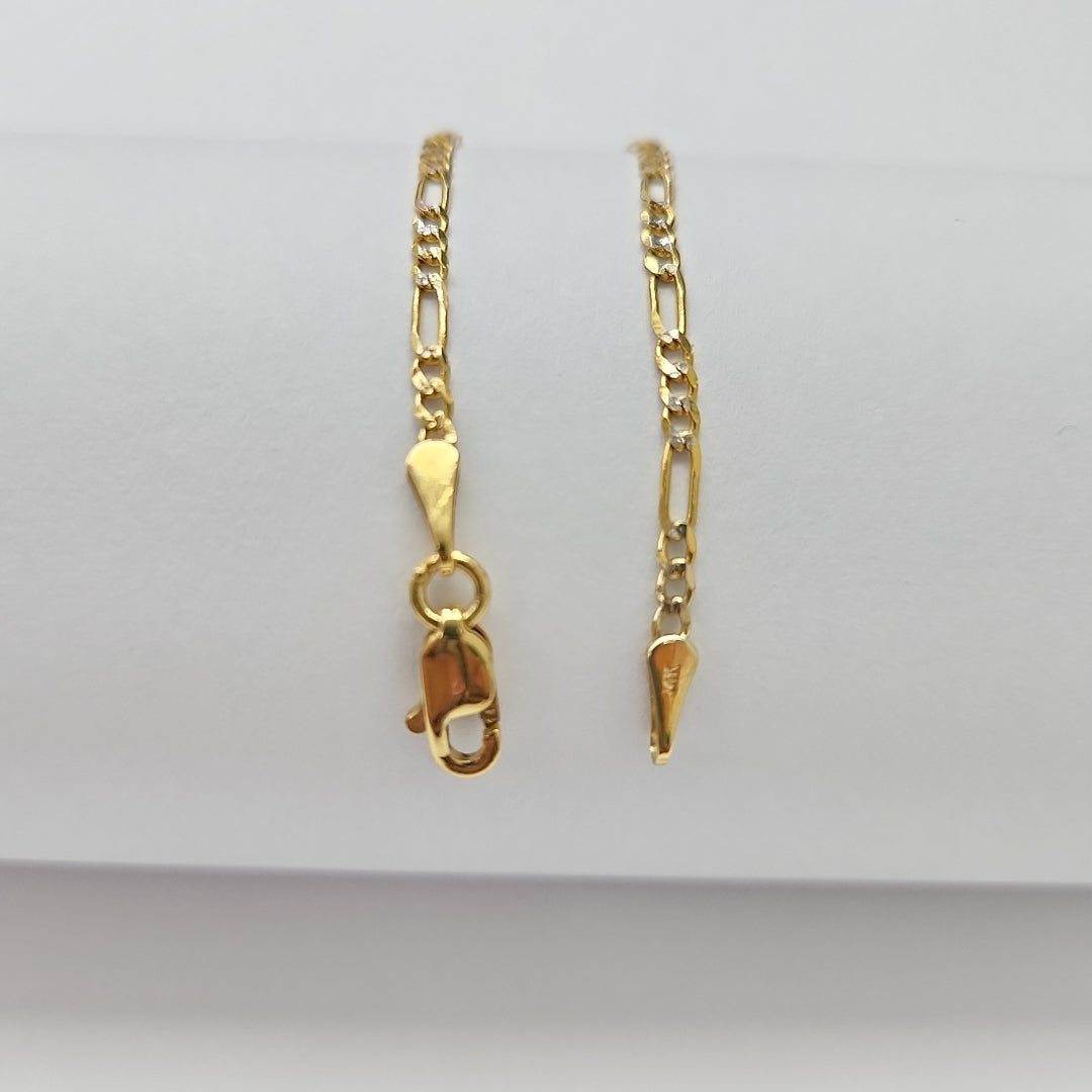 PULSERA 3X1 DIAMANTADA 14K 18 CM 1.5 GR (NUEVO)