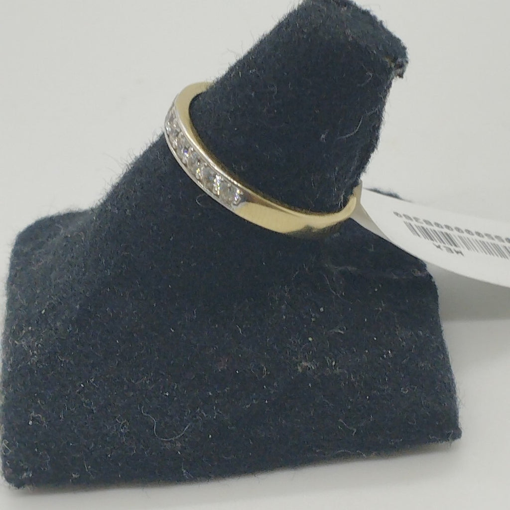 ANILLO ANILLITO C CIRCONIAS 14K 7 TALLA 2 GR (NUEVO)