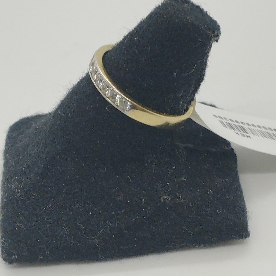 ANILLO ANILLITO C CIRCONIAS 14K 7 TALLA 2 GR (NUEVO)