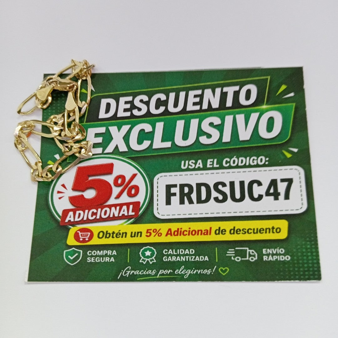 PULSERA 3X1 14K 21 CM 6.4 GR (NUEVO)