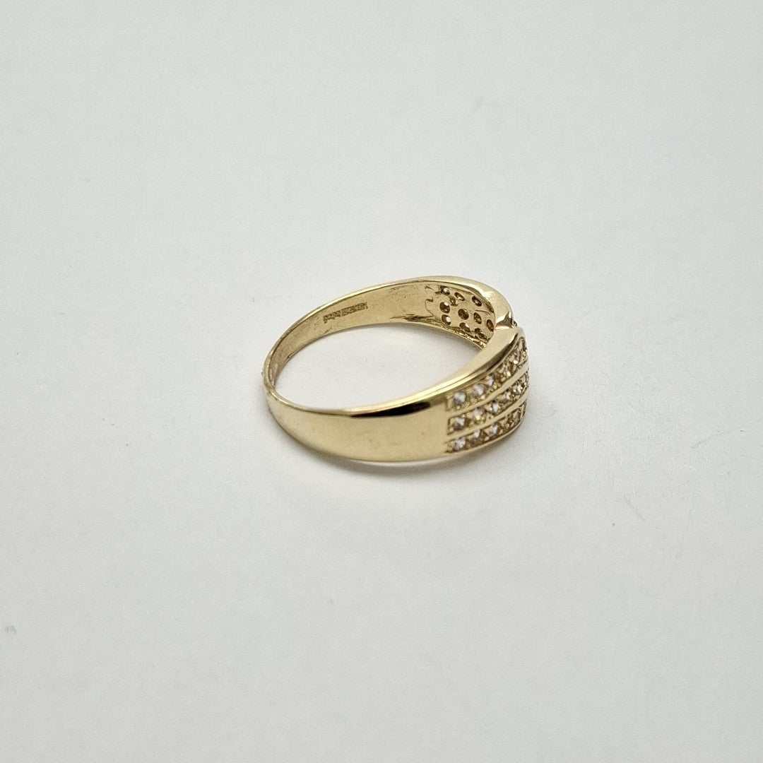 ANILLOS C CIRCONIAS 14K TALLA 7 2.9 GR (NUEVO)