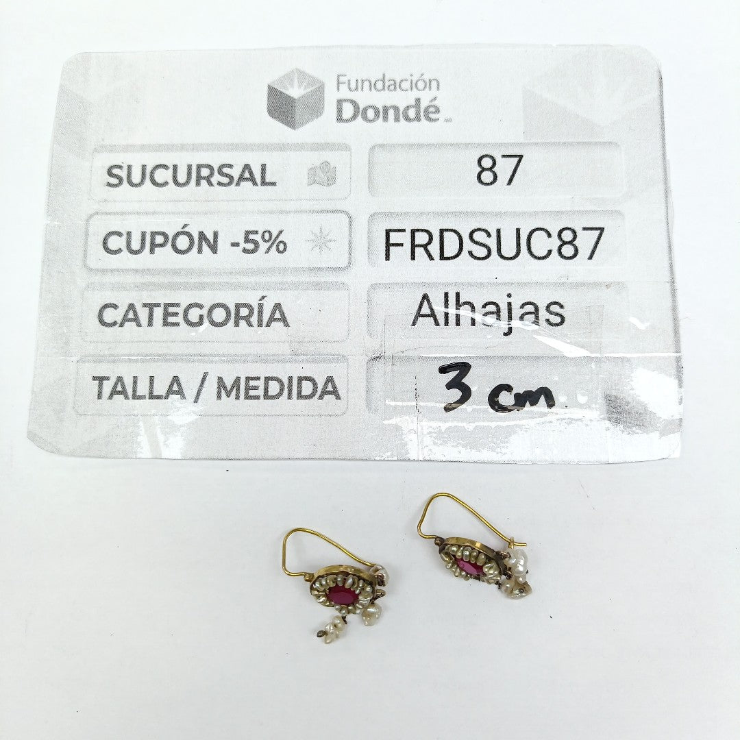 ARETES PAR ORO 8 K 4.5 GRMS (SEMINUEVO)