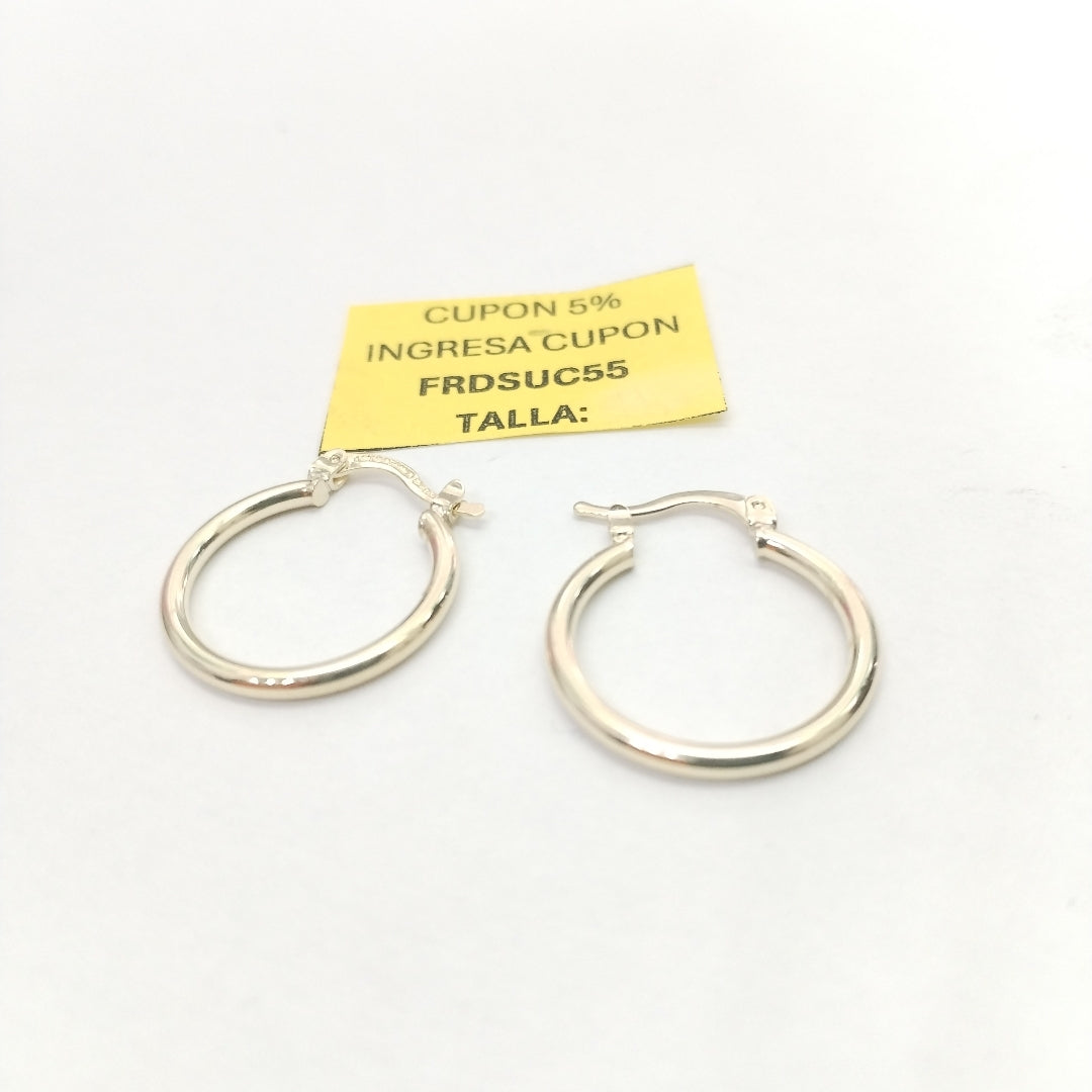 ARETES TEJIDO ARRACADAS LISAS 14K 1.2 GR (NUEVO)