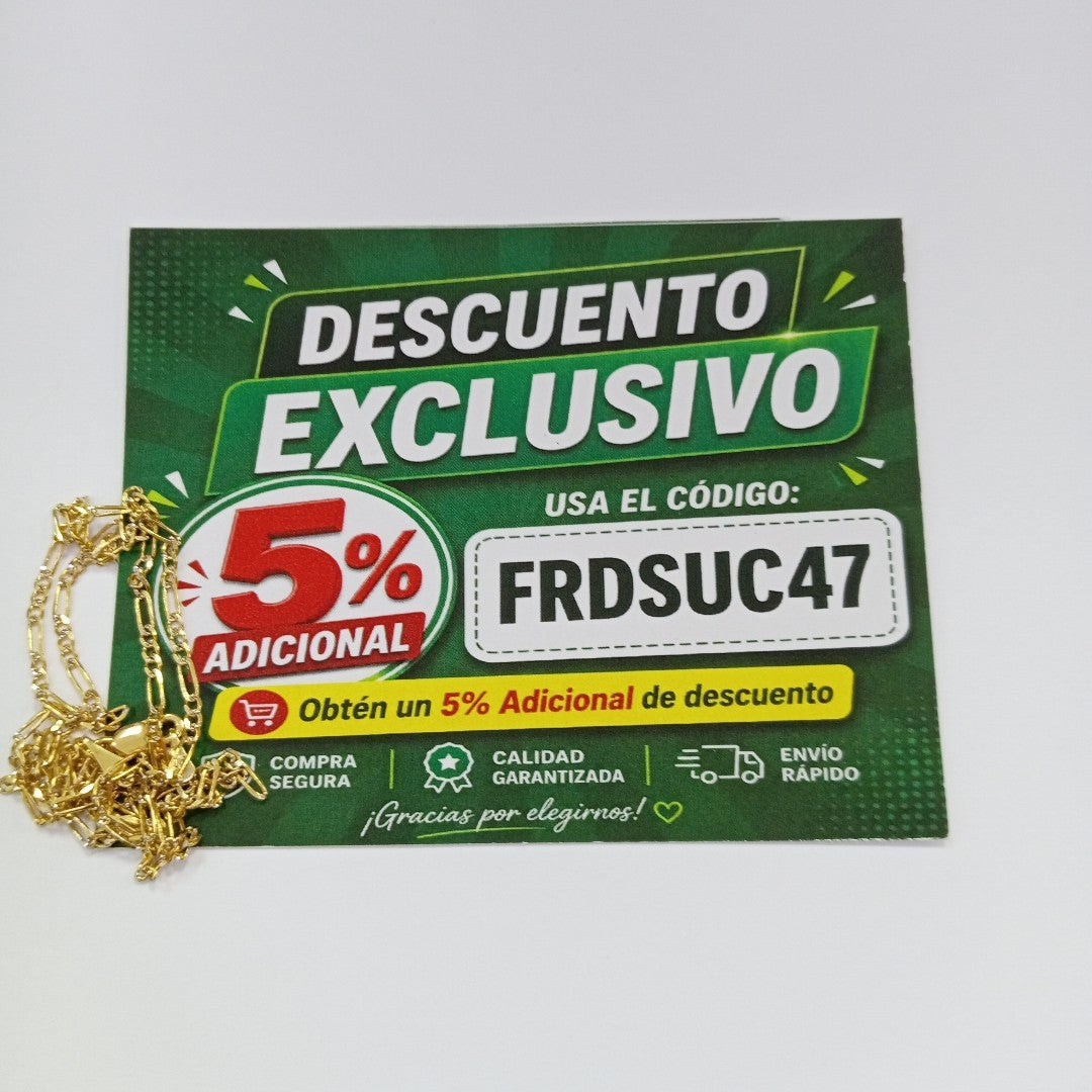 CADENA 3X1 14K 50 CM 3.4 GR (NUEVO)
