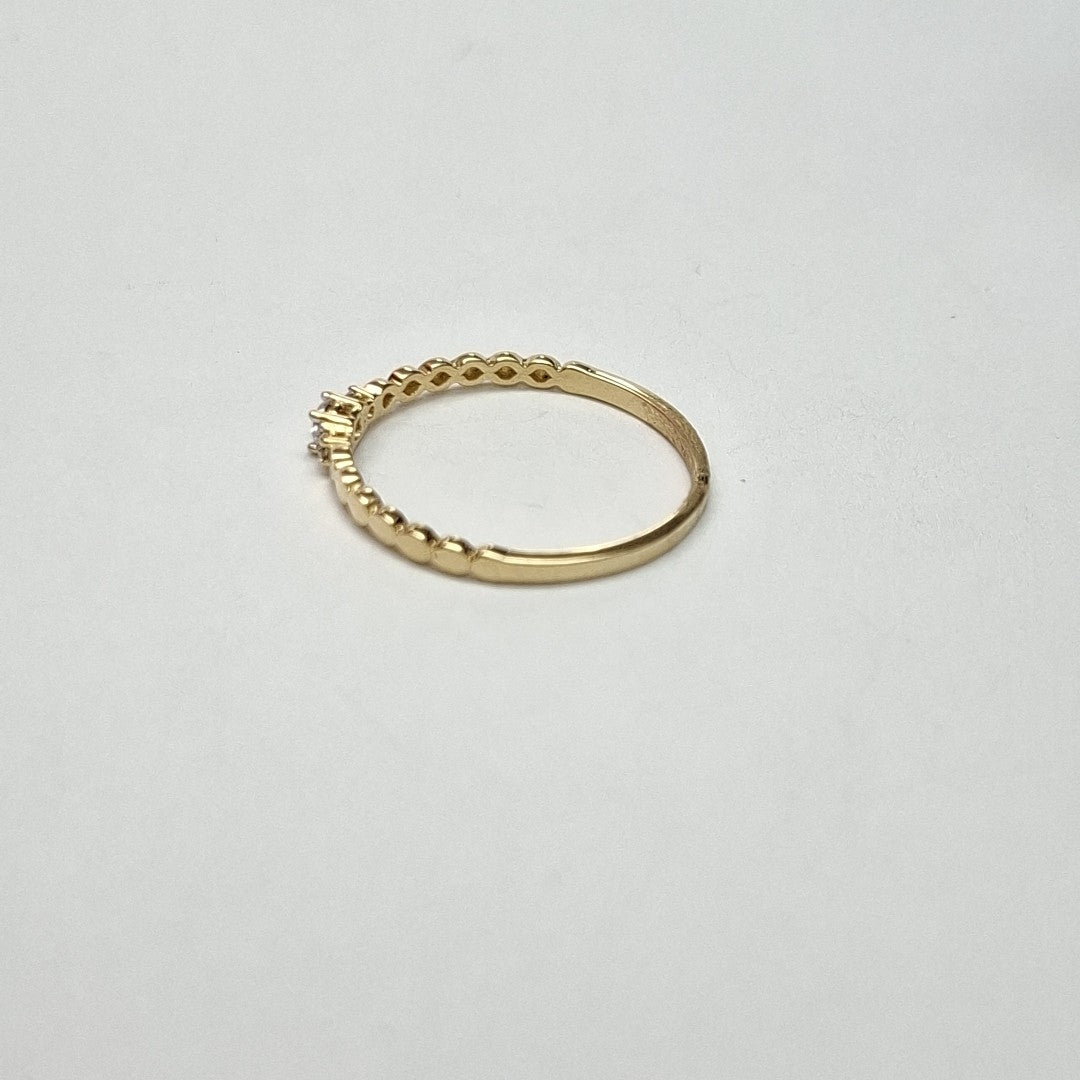 ANILLO ANILLITO C CIRCONIAS 14K 8 TALLA 1 GR (NUEVO)