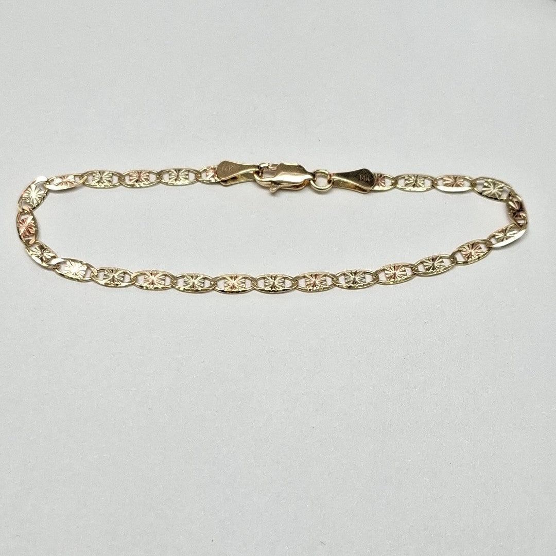 PULSERA GUCHI 14K 18 CM 3 GR (NUEVO)
