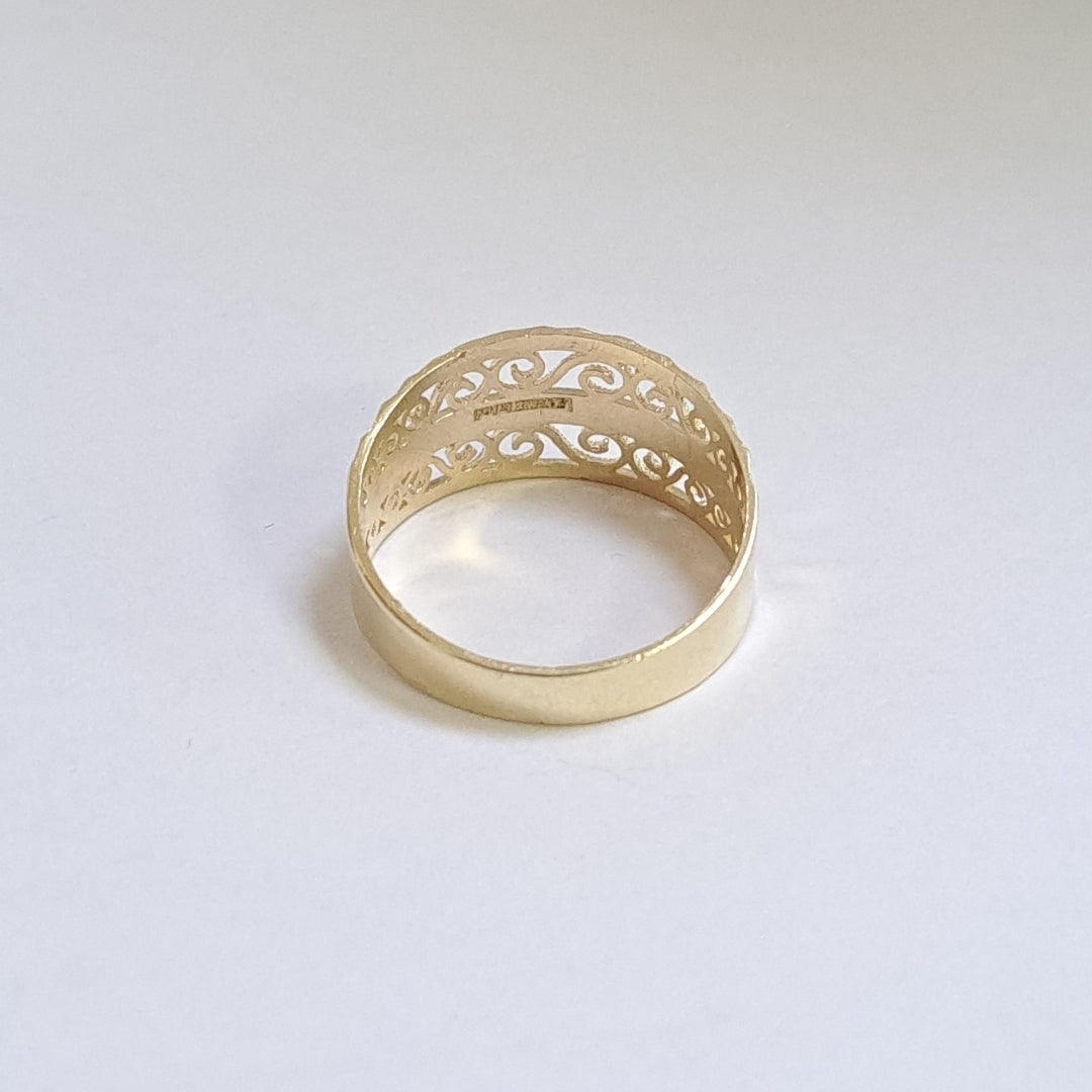 ANILLOS TIPO FILIGRANA 14K TALLA 8.5 2.8 GR (NUEVO)